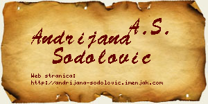 Andrijana Šodolović vizit kartica